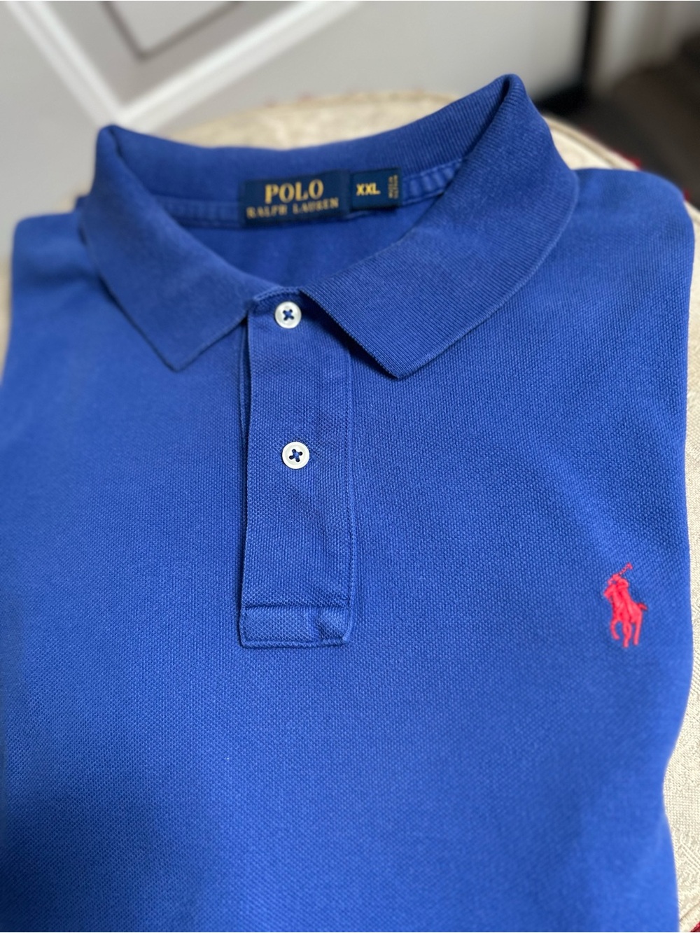 Polo Ralph Lauren Men's Polo Shirt in Royal Blue with Red Pony Sz XXL